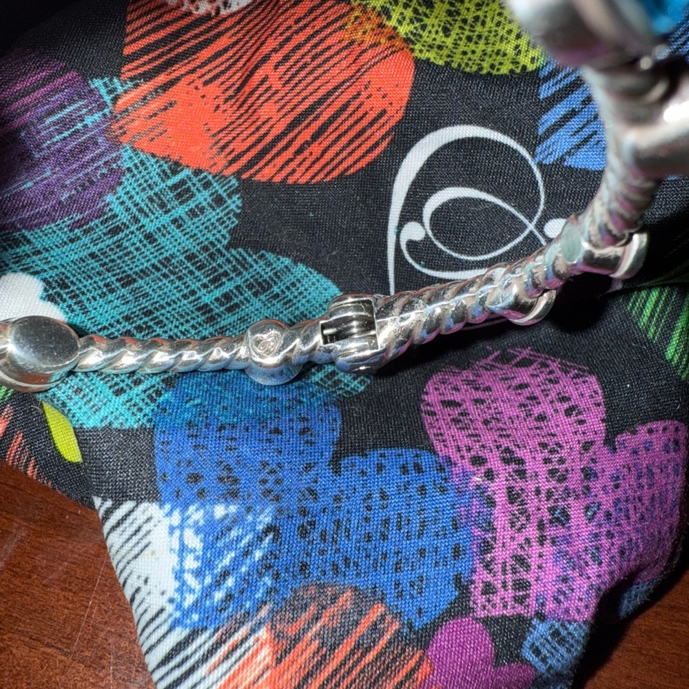 Brighton Silver Bracelet with Blue and Purple Accents - Picture 5 of 6